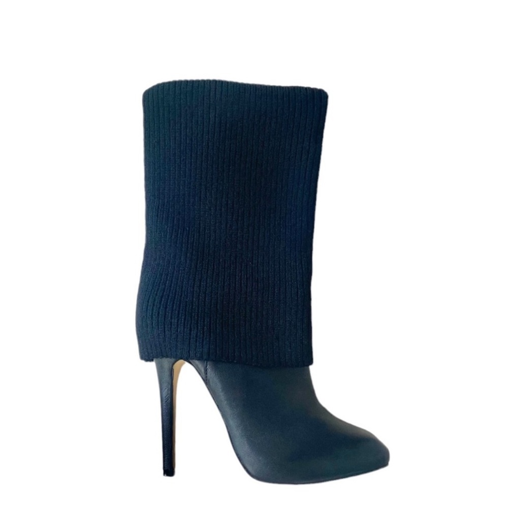 Bebe Black Heeled Boots for Chic Style